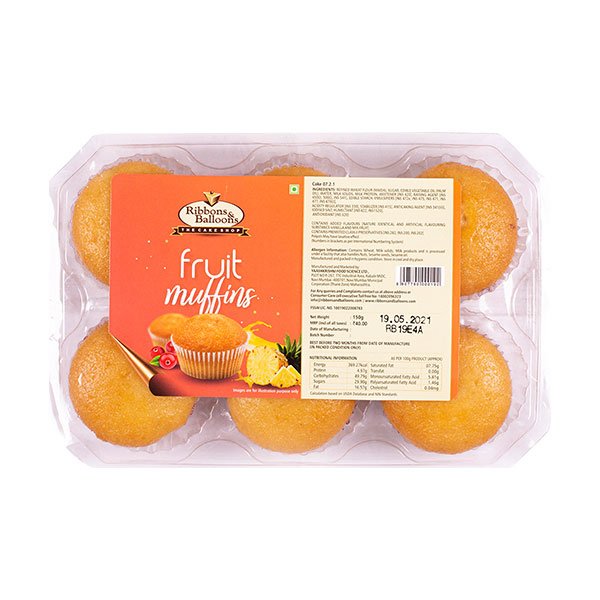 6Pcs Muffins Fruit