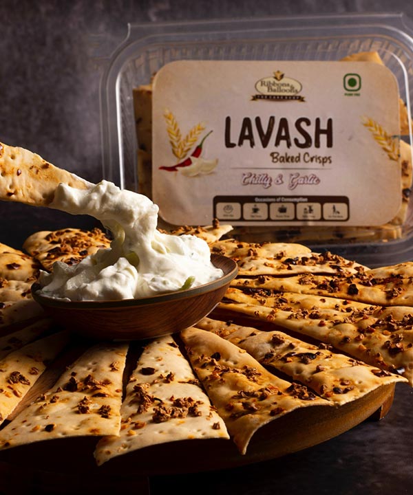 Lavash - Chilly and Garlic, Baked Crisps
