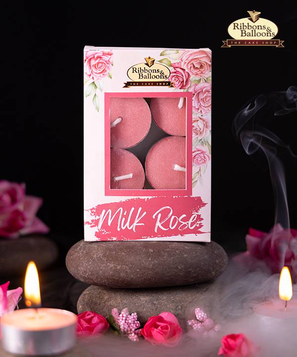 Milk Rose Tealight Candle