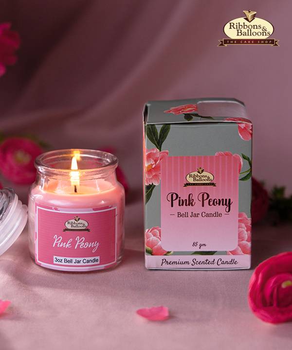 Pink Peony Bell Jar Candle